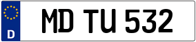 Trailer License Plate